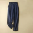 thumbnail image 1 of Linen Pants For Women Faux Linen Tapered Ankle Pants Summer Casual Loose Slimming Draped Nine Tenths Length For A Flattering Silhouette Womens Capri Pants, 1 of 6