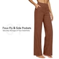 thumbnail image 1 of Linen Pants Women High Waisted Lounge Palazzo Pants Baggy Straight Leg Cotton Trousers Vacation Beach Trousers,Cotton Linen Soft Pant with Pockets Office Dress Work Slacks Comfy Trousers M, 1 of 6