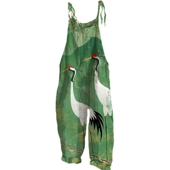 Linen Pants Women, Pink Boho Floral Jumpsuits Sleeveless Spaghetti Strap Baggy Romper Wide Leg Overalls with Pockets, Wide Leg Pants Woman, S, Palazzo Pants for Women, S-5XL, Boho Pants for Women