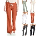 thumbnail image 1 of Linen Pants Women Summer Fashion Bohemian Beach Plus Size High Waisted Trousers Casual Loose Cotton And Linen Pocket Solid Wide Leg Pants S-3XL, 1 of 9