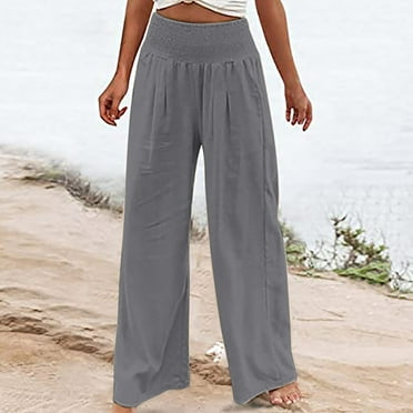 Brglopf Women's Capri Pants Plus Size Loose Workout Trousers Summer ...