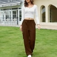 thumbnail image 1 of Linen Pants Women Xunlbb Women's Casual Loose Solid Color Pocket Pants, S-2XL, 1 of 8