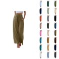 thumbnail image 1 of Linen Pants for Women 2025 Lightweight Elastic High Waist Drawstring Wide Leg Pants with Pockets Casual Trousers, 1 of 6
