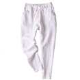 thumbnail image 1 of Linen Pants for Women Summer Casual High Waisted Drawstring Beach Pant White L, 1 of 4