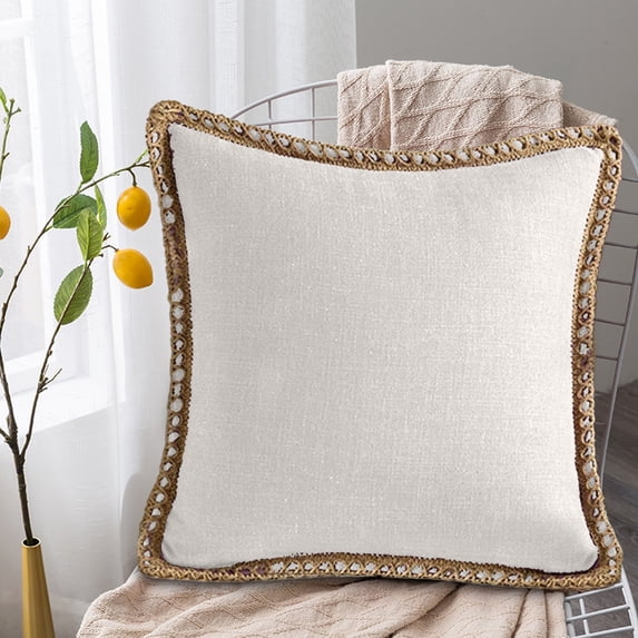 Linen Pillow Cover, Decorative Throw Pillow, Soft Support and Comfort, for Living Room Sofa and Bed, Homeowners and Renters