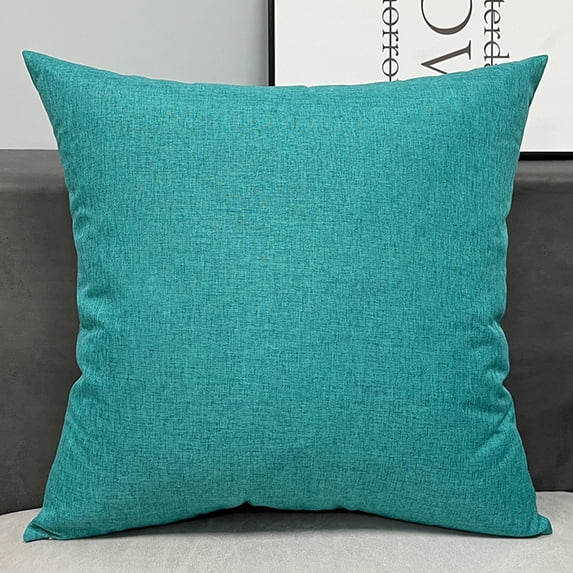 Linen Pillow with Insert 18x18 Inches Sofa Throw Pillow Decorative Cushion for Living Room Bedroom Summer Home Decor Washable Cover and Pillow Included Natural Fabric Accent