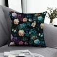 Linen Pillow Vintage Flower Cushion Night Rose Print Pillow Disposable