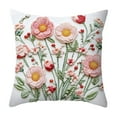 thumbnail image 1 of Linen Pillowcase with Printed Pattern, Soft Imitation Embroidery Cushion Cover for Sofa Decor and Multi-Use Home Accent, 1 of 6