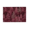 thumbnail image 1 of Linen Placemat With 18×12in Double Stitching Is Effectively Insulated And Foldable For Family Hotel Picnic Trips Realistic Forests Camouflage Pattern Conifer Maroon_2 Four Pieces, 1 of 8
