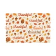 thumbnail image 1 of Linen Placemat With 18×12in Double Stitching Is Effectively Insulated And Foldable For Family Hotel Picnic Trips Thankful Autumn Words Pattern Six Piece, 1 of 8