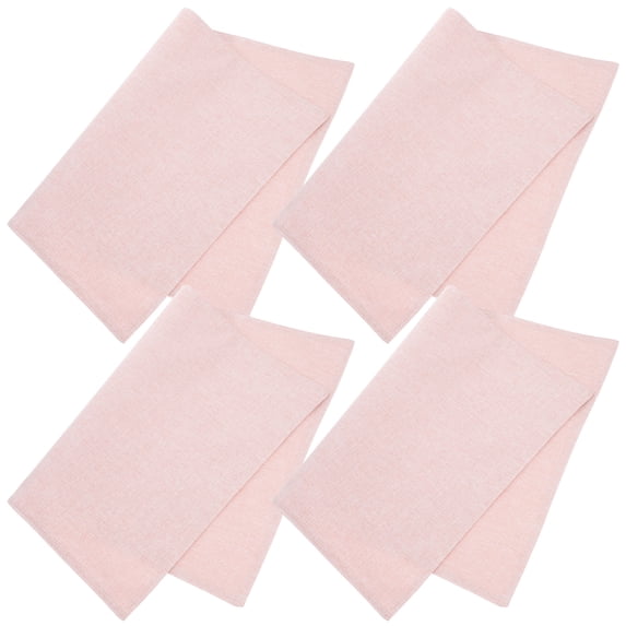 Linen Placemat Non-slip Washable Desk Placemats Double Layer Table Dining Pad 4 Pcs