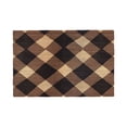thumbnail image 1 of Linen Placemat With 18×12in Double Stitching Is Effectively Insulated And Foldable For Family Hotel Picnic Trips Argyle Plaid Brown_4 Six Piece, 1 of 8