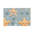 thumbnail image 1 of Linen Placemat With 18×12in Double Stitching Is Effectively Insulated And Foldable For Family Hotel Picnic Trips Cute Smiling Starfish Six Piece, 1 of 8