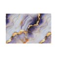 thumbnail image 1 of Linen Placemat With 18×12in Double Stitching Is Effectively Insulated And Foldable For Family Hotel Picnic Trips Purple-White-Gold Marble Four Pieces, 1 of 8