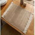 thumbnail image 1 of Linen Placemats Set of 4-12 x 18 Inch Dining Table Place Mats, Heat Resistant, Washable Cloth Placemat Kitchen Table Mats, 1 of 6