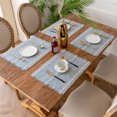 thumbnail image 1 of Linen Placemats with Tassel Heat Resistant Table Mats Insulated Tableware Place Settings for Dining Table Decor Kitchen Breakfast Dinner Napkin Set, 1 of 6