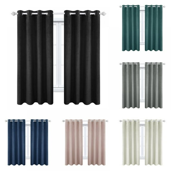 Linen Purity Long Curtains for Windows, Eyelet Top Room Darkening Panels/Drapes for Living Room, 2 Panels, 52*63in
