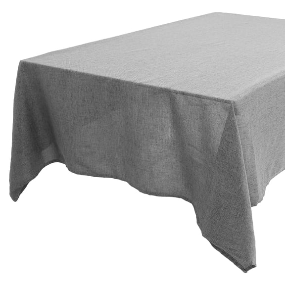 CHICHUMID Home Use Dark Grey Cotton Linen Tablecloth with Fine Stitching and Elegant Design
