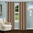 thumbnail image 1 of Linen Room Darkening Noise Reducing Thermal Blackout Curtain Set Brown / 52"x84", 1 of 1