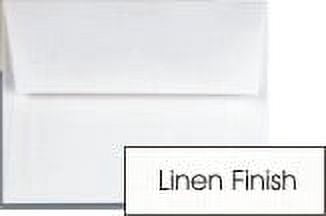 Linen SOLAR WHITE A9 Envelopes 32T - 50 PK -- Quality A9 (5-3/4-x-8-3/4) holds letter paper folded in half Large Invitation, Social and DIY Greeting Envelopes