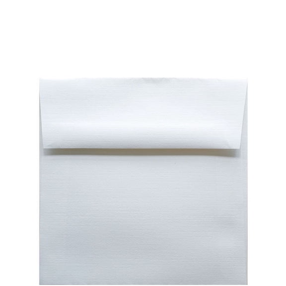 Linen SOLAR WHITE Envelopes 32T - 250 PK -- Quality 5.5 Square (5-1/2-x-5-1/2) Square, Social and DIY Greeting Envelopes