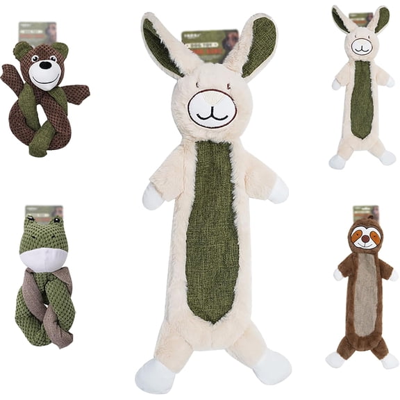 Linen Safari Companions Chomp Champs Dog Toy, 2026 New Tough Teeth Cleaning Puppy Chewers, Healthier Chewing, Happier Dogs, No Boredom,No Destruction (Rabbit)