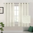 thumbnail image 1 of Linen Sheer Curtain Panels 63 Inch Length, 2 Panels Set, Light Filtering Semi-Sheer Living Room Bedroom Curtains in Silver Grey,132X160cm, 1 of 9