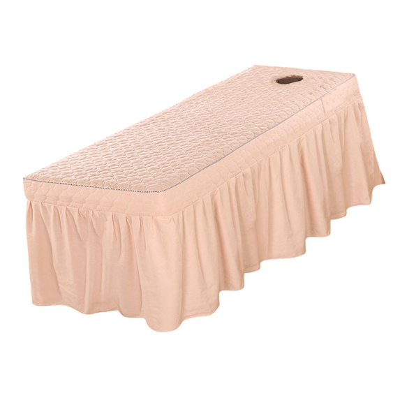 Linen Sheet Cover Pushing Massage Table Valance Sheet Cover with 21inch Skirts Salon Tidy and Professional (75x31inch )