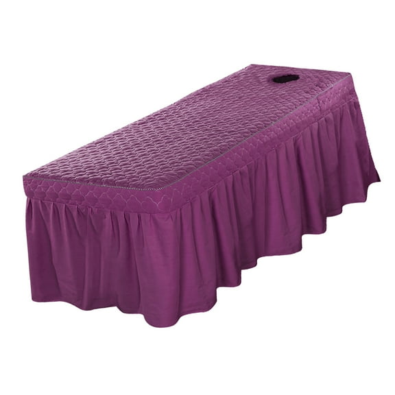 Linen Sheet Cover Pushing Massage Table Valance Sheet Cover with 21inch Skirts Salon Tidy and Professional (75x31inch )