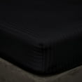 thumbnail image 1 of Linen Sheets Full Fitted Sheet 1 PC Only- Upto 18 Inches Deep Pocket- All Around Elastic Bottom Sheets- 100% Egyptian Cotton- 1000 Thread Count- Black Stripe, 1 of 5