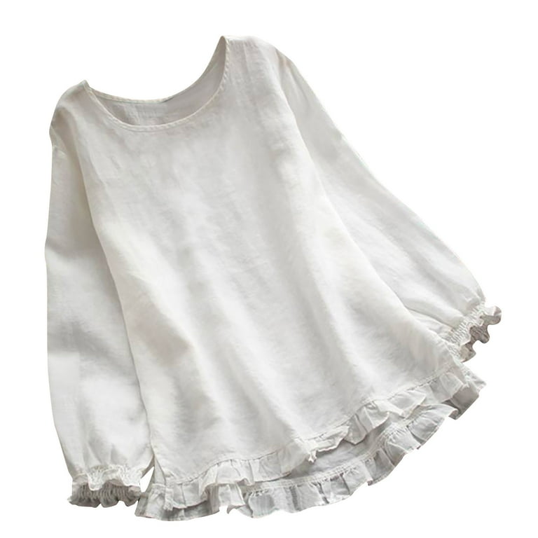 Flowy linen tops on sale