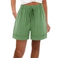 thumbnail image 1 of Linen Shorts For Women Sevevn Women's Summer Casual Loose Drawstring Elastic Waist Shorts With Pockets, 1 of 8