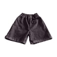thumbnail image 1 of Linen Shorts for Women JIANLAI Mid Rise Denim Shorts Junior Stretchy Casual Frayed Hem Hot Summer Jorts (S-5XL) Gray, 1 of 2