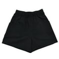 thumbnail image 1 of Linen Shorts for Women Women's Solid Cotton Wrinkled Thin Wide Leg High Waist Loose Casual Shorts Black S, 1 of 5