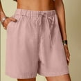 thumbnail image 1 of Linen Shorts for Women Workout Gym Shorts Wide Leg Athletic Shorts Trendy Comfy Shorts with Pockets, 1 of 5