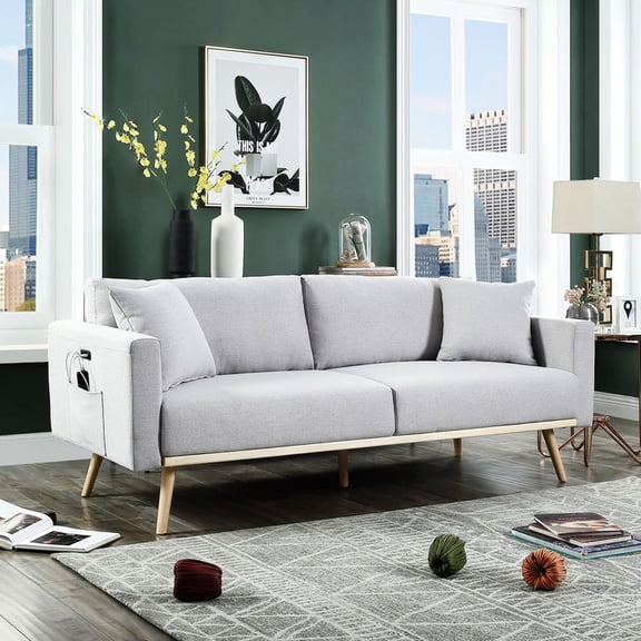 Linen Sofa | USB Charging Function | TV Watching