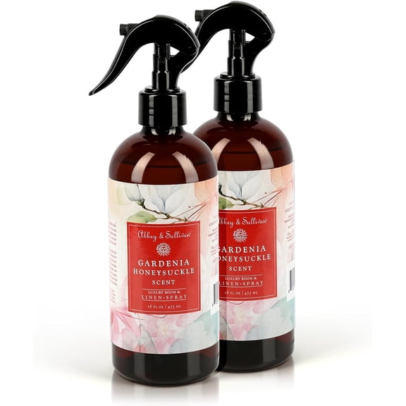 Linen Spray, Gardenia Honeysuckle, Fabric Freshener and Fragrance Room Spray, Pack of 2, 16 oz