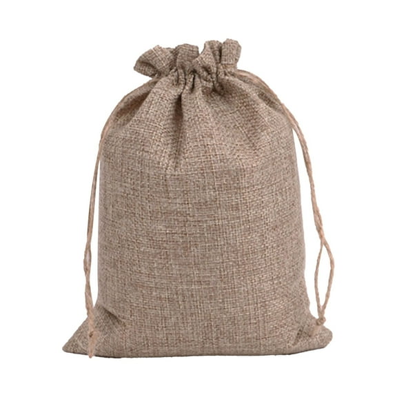 Linen Storage Bag with Drawstring Closure Dust-Proof Natural Linen Packaging Bag for Jewelry Crafts Reusable Versatile Home Organizer, A Burlap Sack