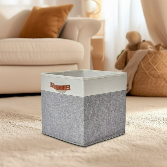 Linen Storage Box Large Foldable for Living Room Sundry Desktop Cosmetic
