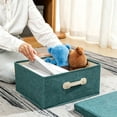 thumbnail image 1 of Linen Storage Box With Lid Foldable Organizer Bin, Large Capacity Stackable Closet Storage Basket With Reinforced Handles for Bedroom Dorm Home Clothes Blanket Storage Organization, 1 of 6
