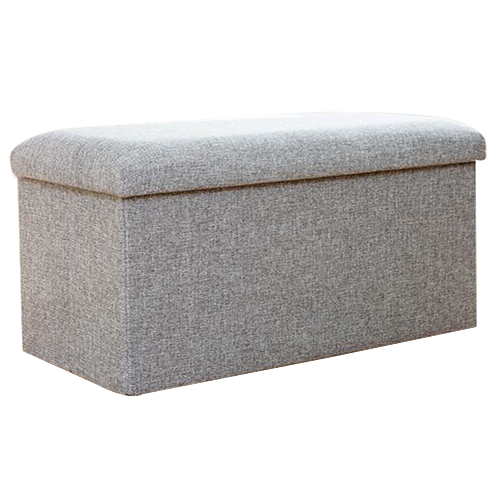Linen Storage Ottoman, Folding Space-Saving Bench Footrest Rectangular ...