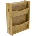 thumbnail image 1 of Linen Store Bamboo 2 Tier Mail and Key Holder, Decorative Wall Mounted Key and Mail Rack Organizer Door in Door and Letter Sorter Holder for Entryway, Kitchen, Mudroom, Home Office Organization, 1 of 6