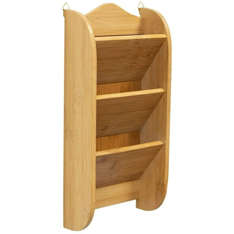 Linen Store Bamboo Mail Organizer Decorative Wall Mounted Wooden