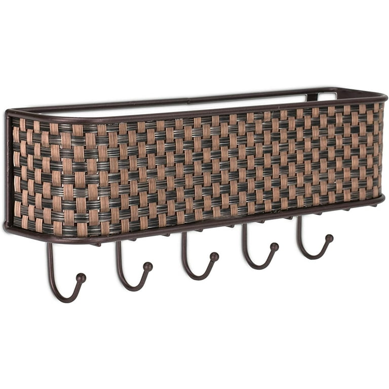 Linen Store Mail and Key Holder Decorative Wall Mounted Key and Mail Rack Organizer Pocket and Letter Sorter Holder for Entryway Kitchen Mudroom Home Office Organization Bronze Walmart