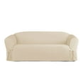 thumbnail image 1 of Linen Store Microsuede Slipcover Furniture Protector Cover, Perfect for Pets, Beige, Sofa, 1 of 5