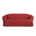 thumbnail image 1 of Linen Store Microsuede Slipcover Furniture Protector Cover, Perfect for Pets, Sofa, Ruby, 1 of 2
