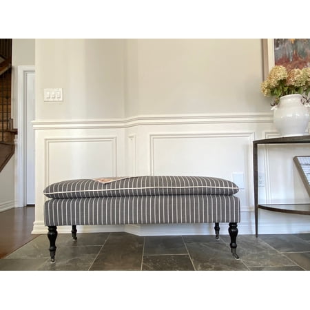 SEAT4U Home Cushioned Top Bench with Line Black Stripe, 270 lb Limit