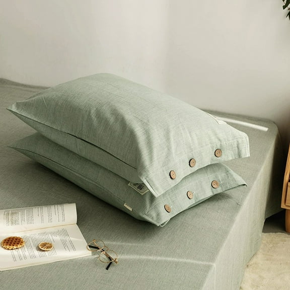 Linen Style Pillowcase,Pillow Protector,Long Staple Woven Pillowcase,Knitted Pillowcase,Soft Pillowcase,Comfortable Pillowcase,Button Closure Pillowcase,Easy Match Pillowcase