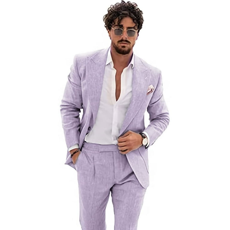Lavender Suit Light Purple Prom Suits Linen Suits For Men Casual