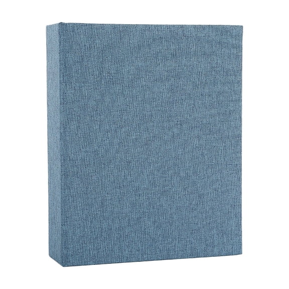 Linen Surface Photo Album with 200 Pockets for 2-Grid Picture Storage and Memory Collection Book for Home Organization and Photo Display of Memories Book. Blue
